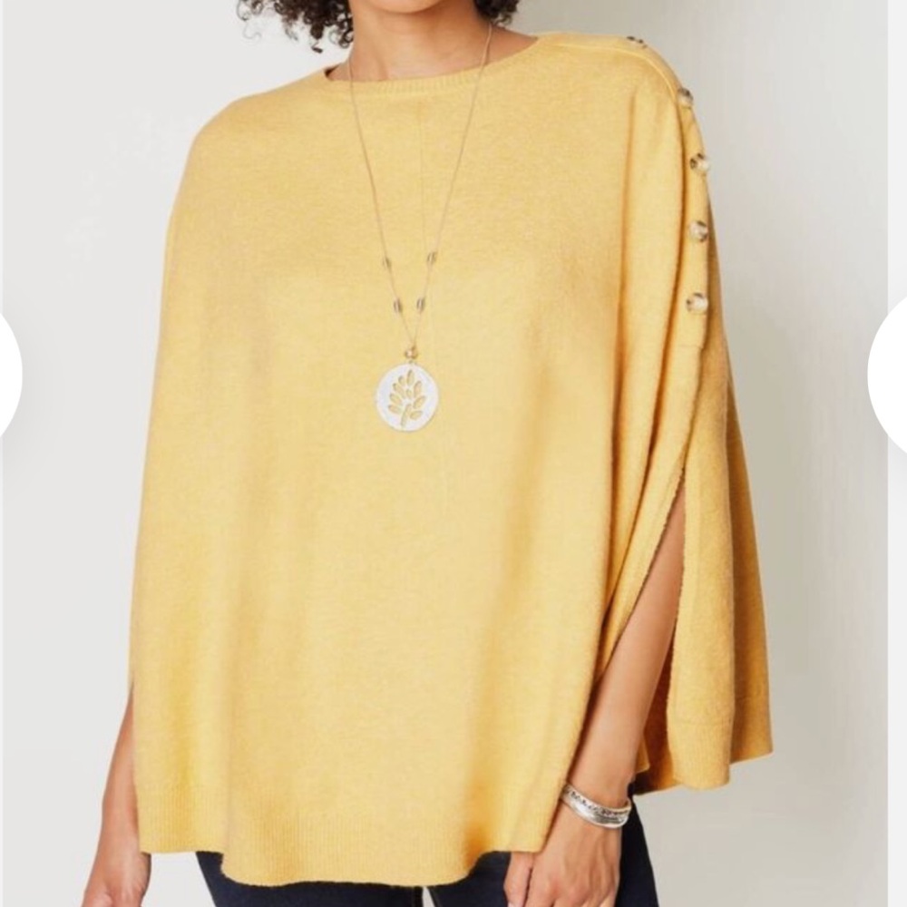 J.Jill Sweater-Knit Cape Poncho NWT